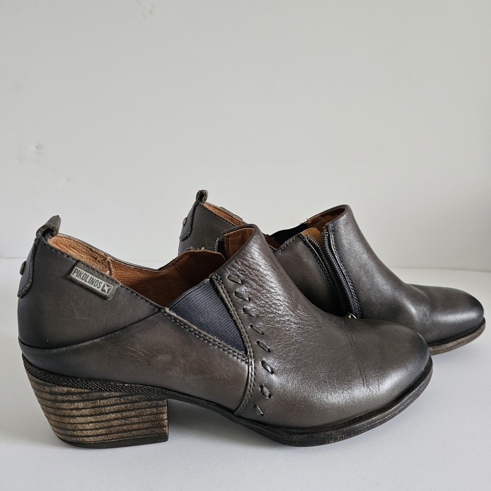 Pikolinos brown leather bootie zipper 38 (7.5) comfortable‎ - Picture 3 of 10